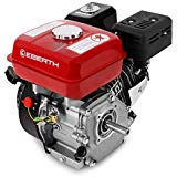 EBERTH 6,5 CV Moteur à essence thermique (20 mm Arbre, Alarme manque d'huile, 4 Temps, 1 Cylindre, Refroidissement à air, Démarrage via câble)