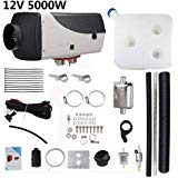 Kit de stationnement diesel d'air de chauffage d'appareil de chauffage de carburant diesel de 12V 5000W, accessoires de chauffage