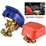 YFMXO Cosse Batterie, Rapide 12V Cosse Batterie Bornes de Voiture, Connecteurs de Borne de la Batterie pour Voiture, Camion, Bateau - Rouge et Bleu