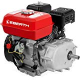 EBERTH 6,5 CV Moteur à essence avec embrayage à bain d'huile (20 mm Arbre, Alarme manque d'huile, 4 Temps, 1 Cylindre, Démarrage via câble)