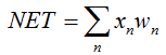Calculation of the neuron's net input Calculation of the neuron's net input