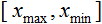 х value range