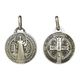 Médaille de Saint Benoît, argent massif - 18 mm