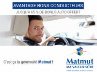 JUSQU’À 65 % DE BONUS AUTO OFFERT